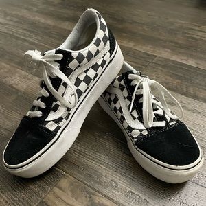 Platform Vans old skool pattern